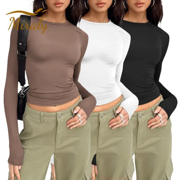 y2k style cropped long sleeve t shirt