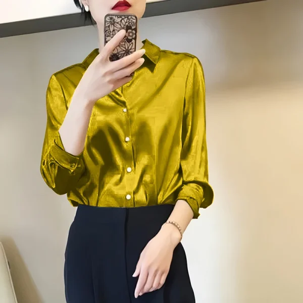 elegant satin finish blouse