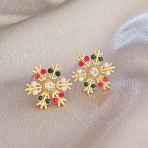 christmas themed stud earrings