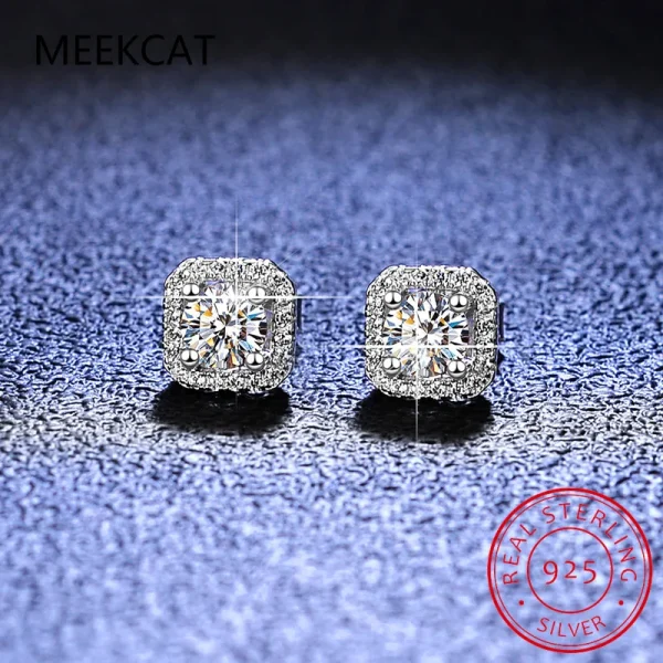 moissanite diamond stud earrings