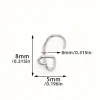 stainless steel heart shaped nose ring