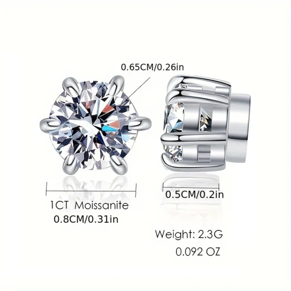 magnetic moissanite earrings