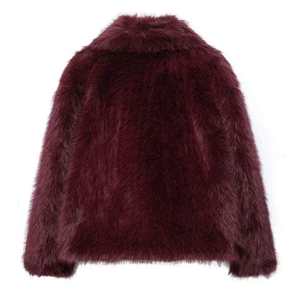 women's faux fur plush jacket